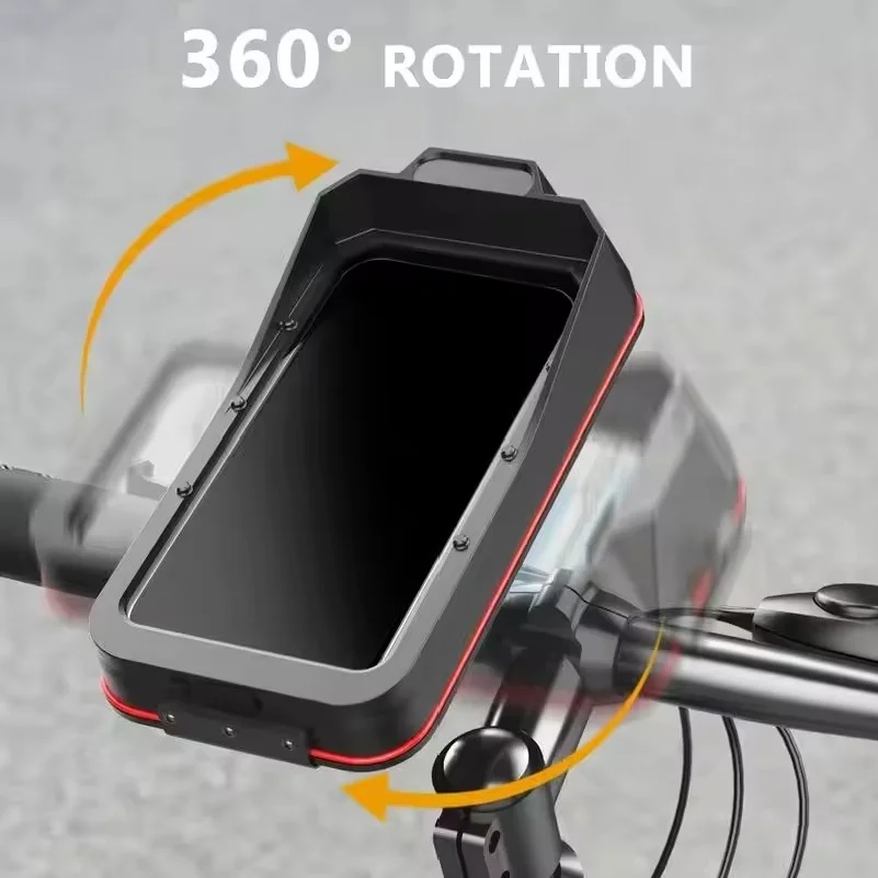 Touch Screen Bike Scooter Handlebar Phone Case Bag Waterproof Bicycle Motorcycle MTB Cellphone Mount Stand Quick Lock Release