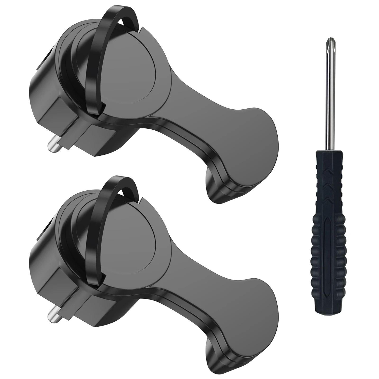4 stuks EU platte stekkeradapters met inklapbare handgrepen voor vervangbare bedrading Schuko stopcontacten Franse Duitse standaard