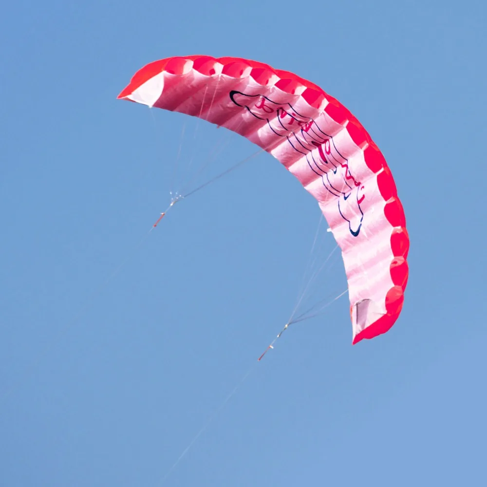 Cometa acrobática profesional de doble potencia, suave, 30 metros de línea, 1,4 m, cometa de paracaídas, doble línea, buen vuelo, deporte, playa, cometa, juegos para amigos