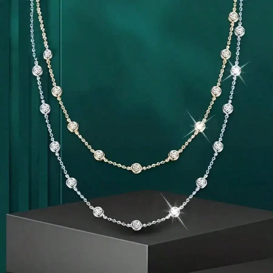 طقم مكون من قطعتين، قلادة بتصميم عصري، طراز لطيف وغير رسمي، مثالي لهدايا عيد الميلاد للأصدقاء أو العائلة أو الصديقات