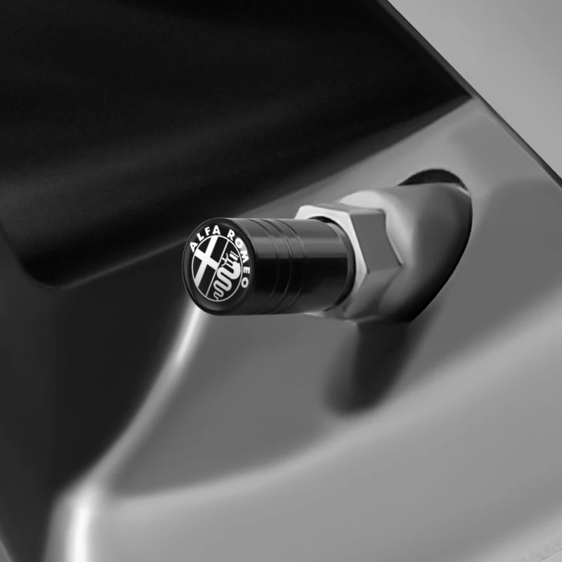 4 Stück Auto-Styling Radreifen-Ventilkappen mit Emblem für Alfa Romeo Mito Brera 147 Giulietta 159 156 Stelvio Sportiva Giulia – Detail 12