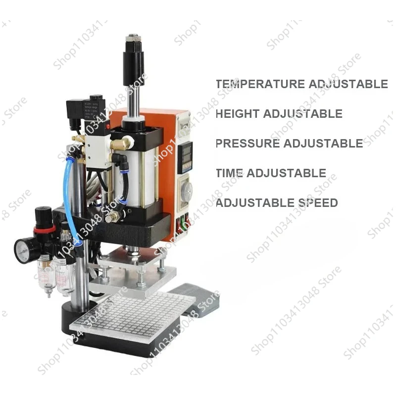 220V/110V Pneumatic Hot Stamping Machine PVC Card Book Leather Paper Wood Embossing Embossers Heat Press Equipment