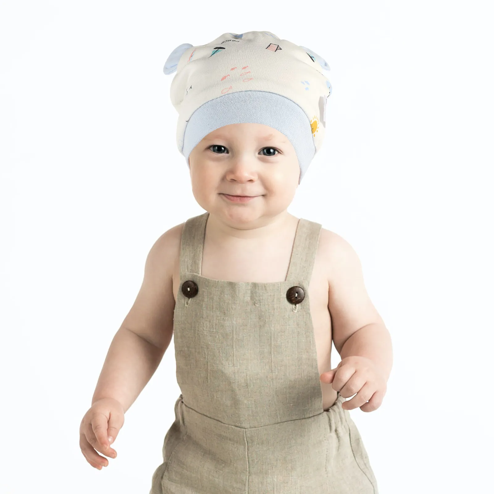 

Newborn Baby Cotton Hat Soft Stretchable Infant Winter Cap for Girls Boys Adorable Warm Headwear Spring Autumn Winter