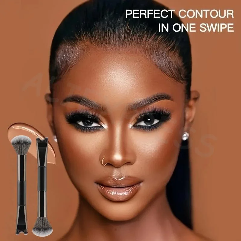 Nose Contour Brush Dual Ended 1 3 Pcs Eyeshadow Angled Brush Set For Effortless Makeup Nose Shaping And Eye Defining