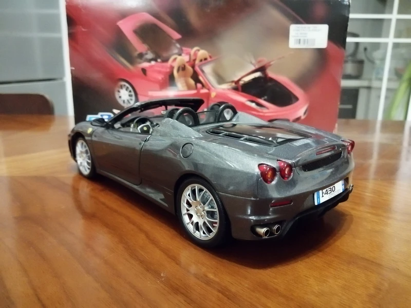 BBR 1:18 F430 Spider Gray Simulation Limited Edition All Open Alloy Metal Static Car Model Toy Gift