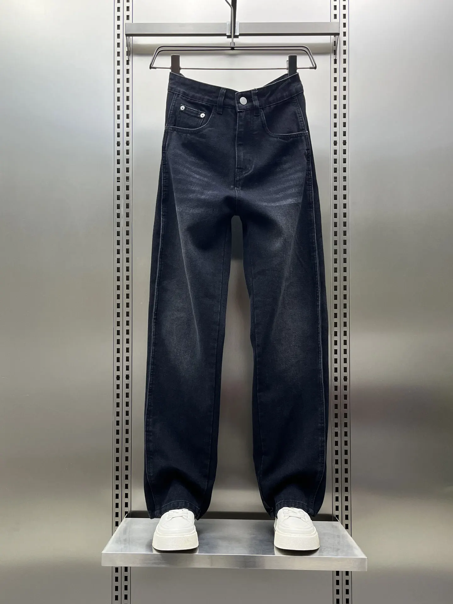 

Мужские джинсы прямого кроя Bla, весна 2026, новая модная повседневная модель, длинные брюки для молодежи, свободные, стройнящие, хлопковые, со средней посадкой, на пуговицах