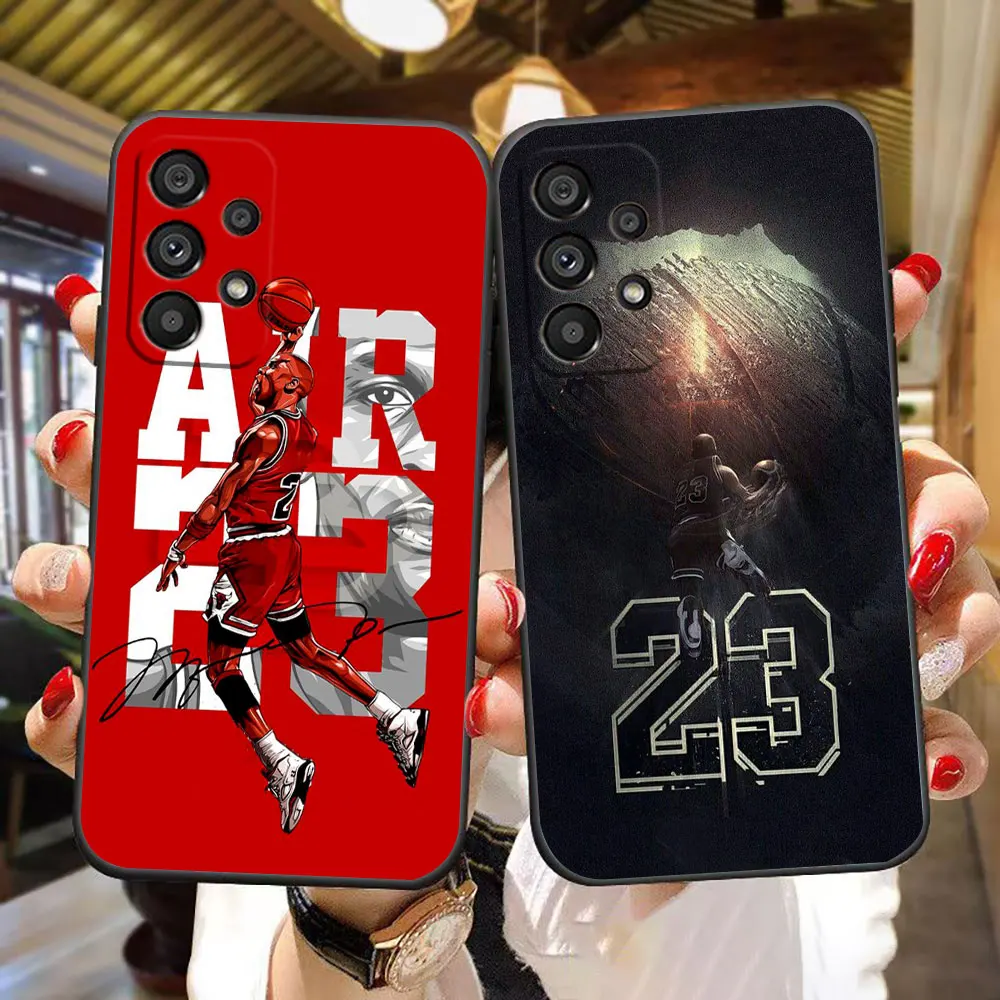 Basketball Number 23 Phone Case For Samsung A73 A72 A71 A57 A56 A55 A54 A53 A52 A37 A36 A35 A32 A23 A22 A17 A16 A14 A33 A34 Case