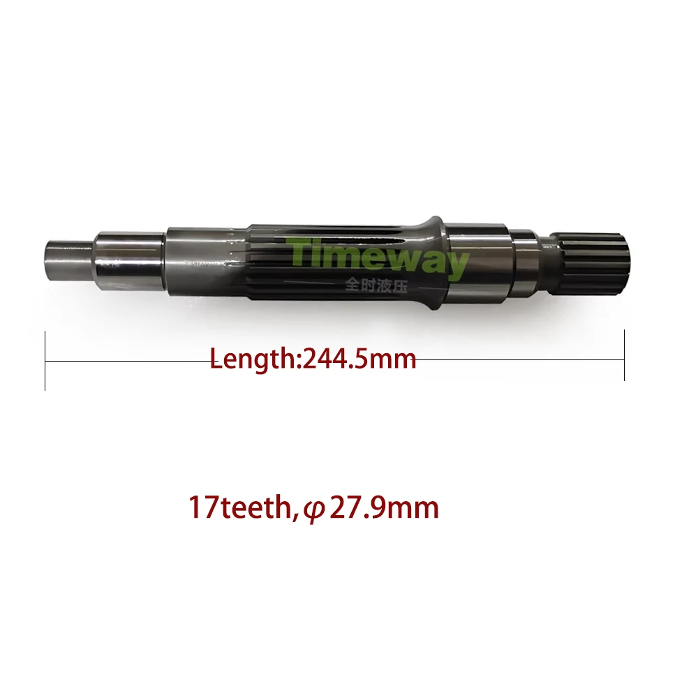 Hydraulic Pump Parts PSVL-54 Pump Drive Shaft Repair for PSVL-54CG Kayaba Pump Piston Pump Shaft Arrow 17teeth Length:244.5mm