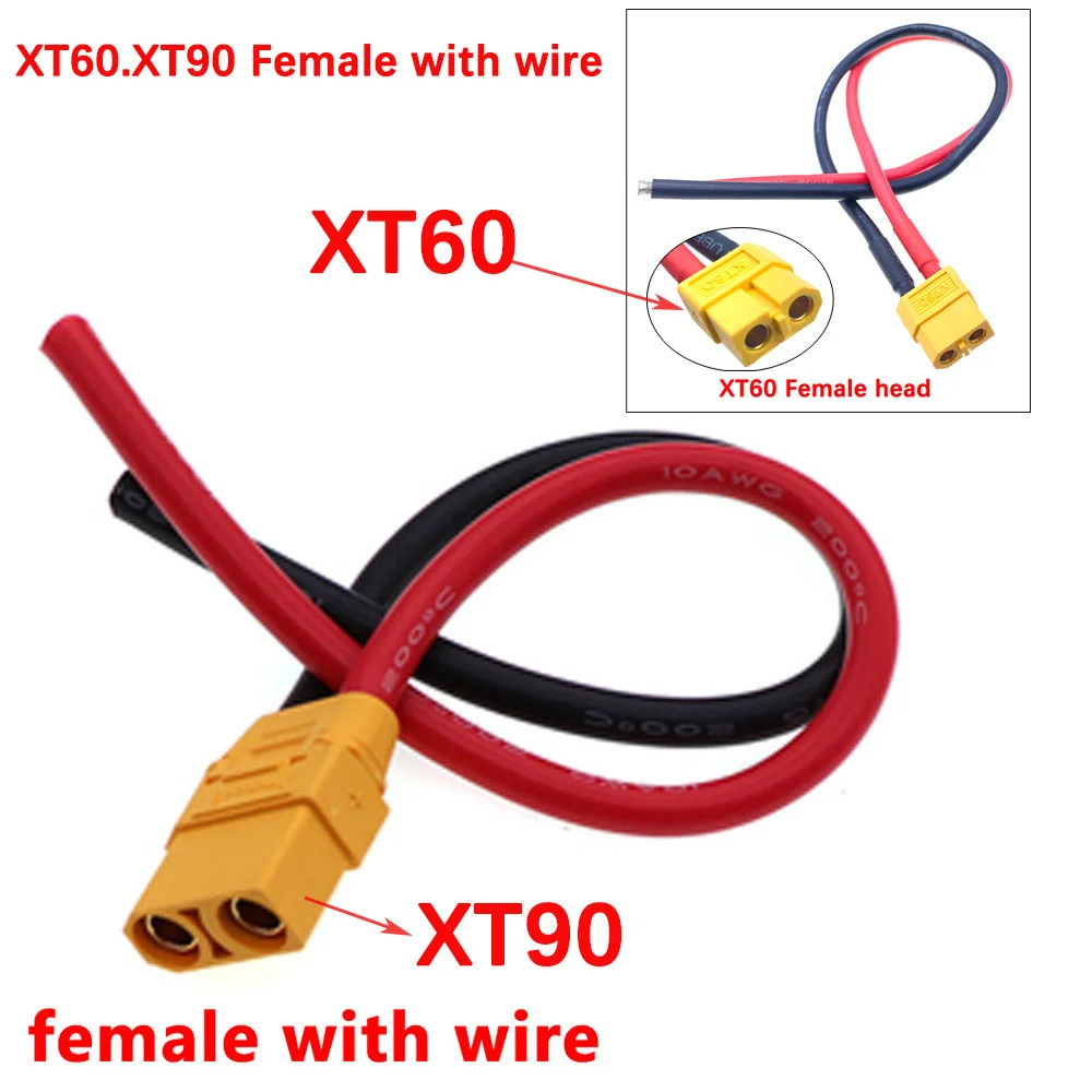 3x XT90 / XT-90 Buchsenstecker Mit 10 Cm 12 AWG Silikonkabel – Ersatz-Stecker-Set Für Turnigy, Zippy & Co. – Ideal Für Defekte Stecker Oder Selbstgebaute Adapter 3x XT90 / XT-90 Buchsenstecker Mit 10 Cm 12 AWG Silikonkabel – Ersatz-Stecker-Set Für Turnigy, Zippy & Co. – Ideal Für Defekte Stecker Oder Selbstgebaute Adapter