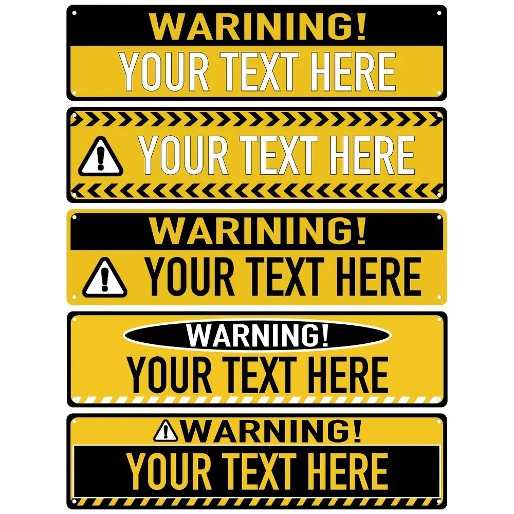 Personalized Vintage Aluminum Street Sign Custom Warning Caution Outdoor Wall Art Decor Gift