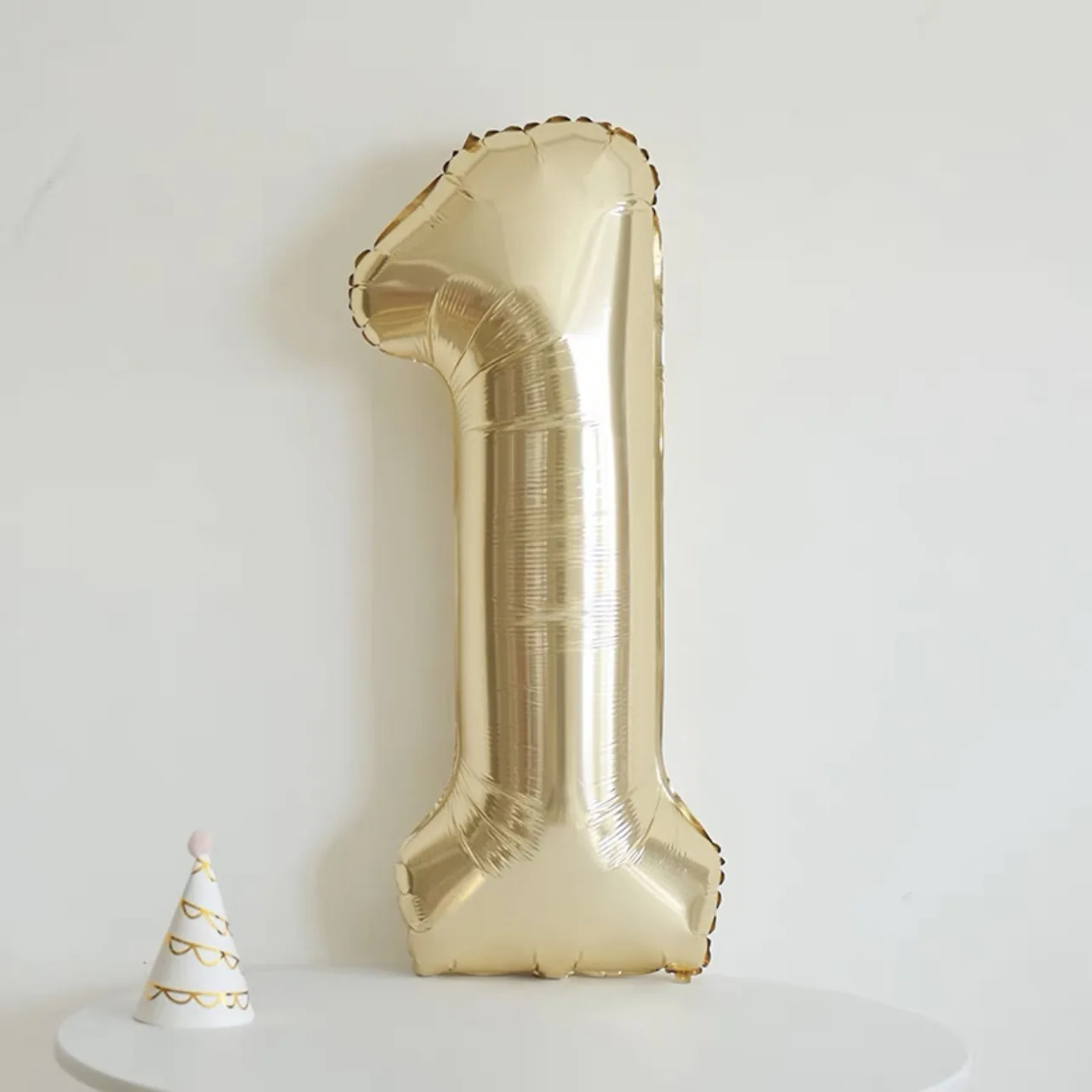 Geburtstagsballon mit Champagner-Gold-Zahlen, 101,6 cm, große Chrom-Gold-Zahlen-Folienballons für Geburtstag, Neujahr, Jahrestag, Dekoration – Detail 11