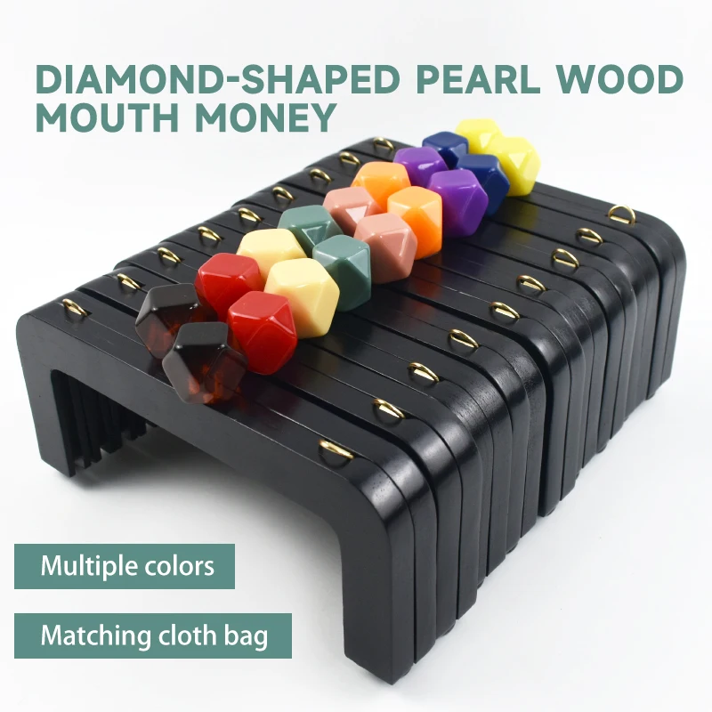 1Pc 20cm Black Wooden Handbag Handle Purse Frame Women Woven-Bag Wallet Clip Clamp Handmade Closure Brackets DIY Bag Accessories