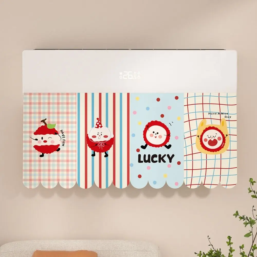Cartoon Air Conditioning Wind Shield Cute Anti-Direct Blowing Air Conditioner Guide Cover Foldable Wall Mounted