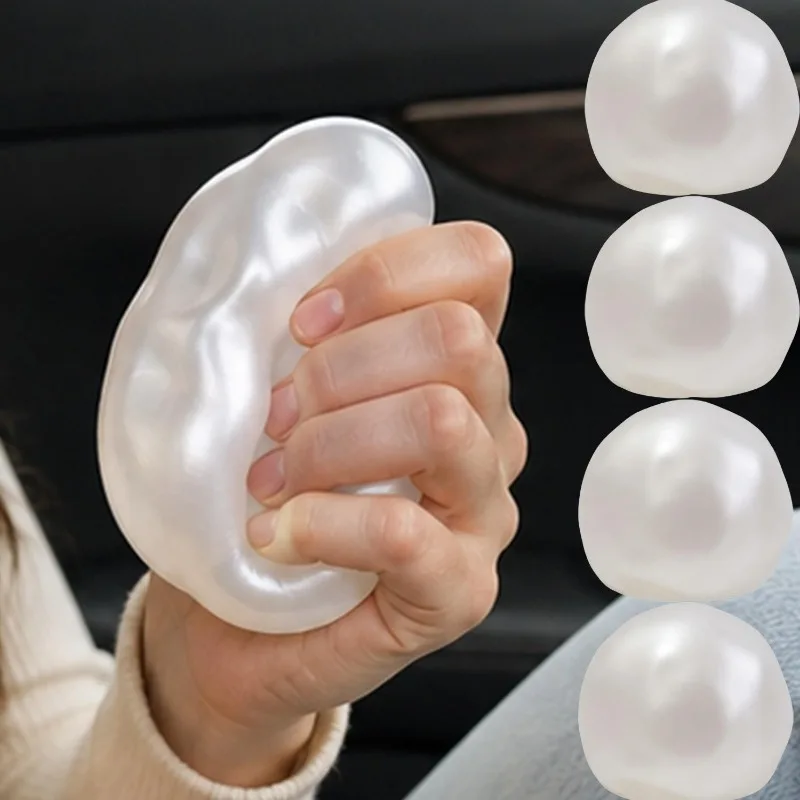 Stress Ball Moldable Pearl Coconut Oil Squeeze Toy Slow Rising Decompression Funny Anti-stress Sensory Toy for Adults Gifts