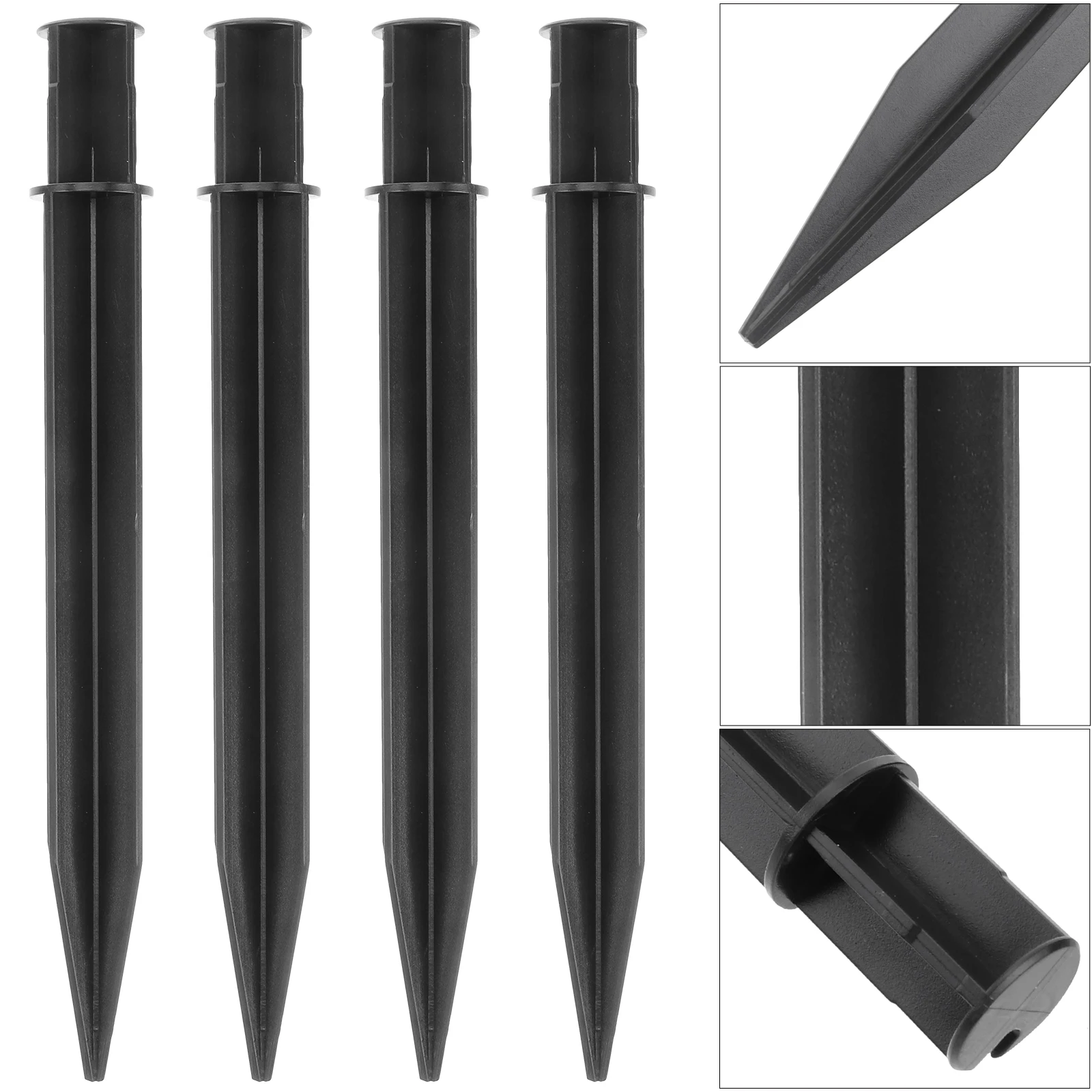 

8 Pcs Lawn Lamp Socket Ground Stakes for Landscape Lighting Lights Solar Lamps Spike Outdoor Garden Plug Spikes