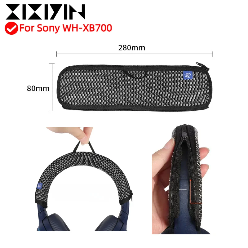 

XIXIYIN Zipper head beam grid protective cover/hook head beam cover For Sony WH-XB700 Headphone Easy to clean