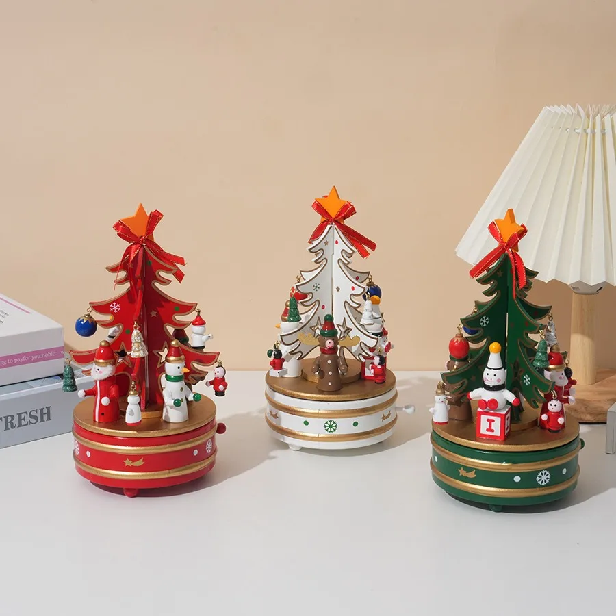 

Christmas Tree Toys Automatic Merry-Go-Round Music Boxes Wedding Party Birthday Gifts Baby Room Decoration Xmas Home Decor