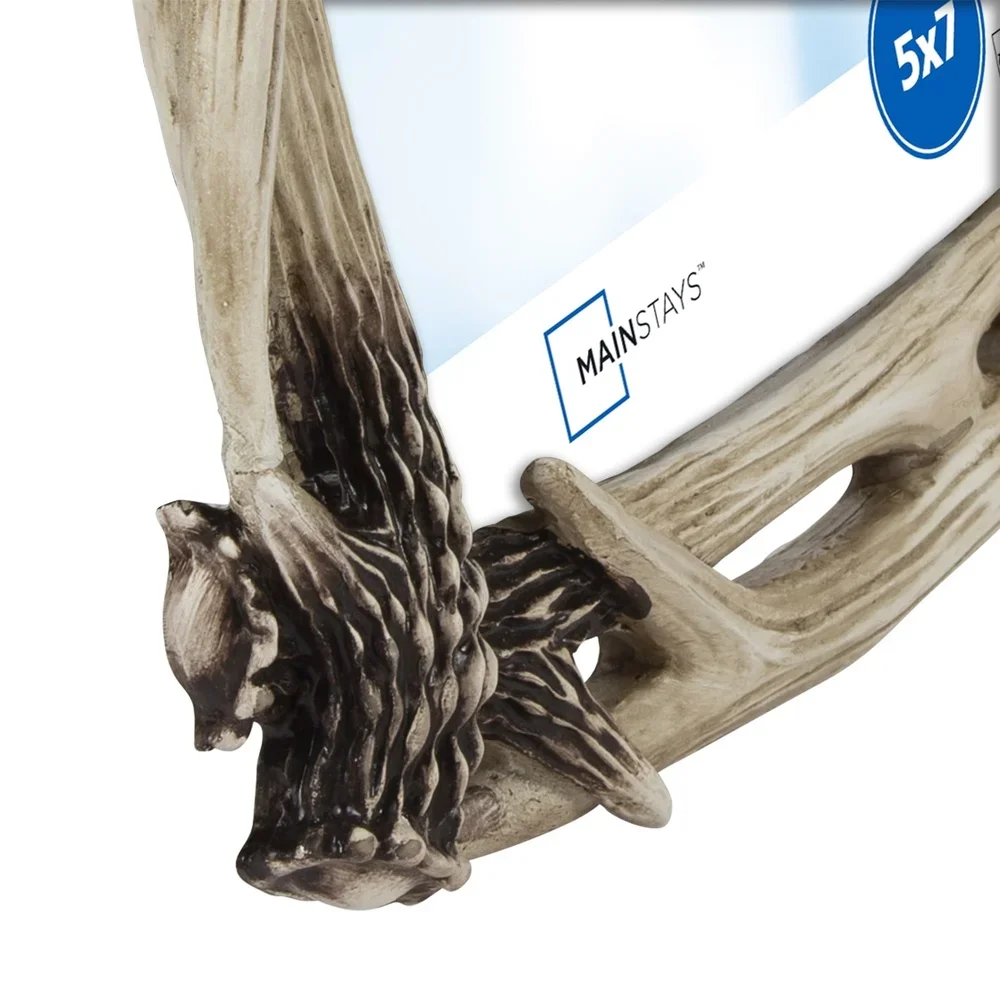 5x7 chifres moldura de mesa decoração vertical horizontal display fácil instalação caça presente rústico decoração para casa