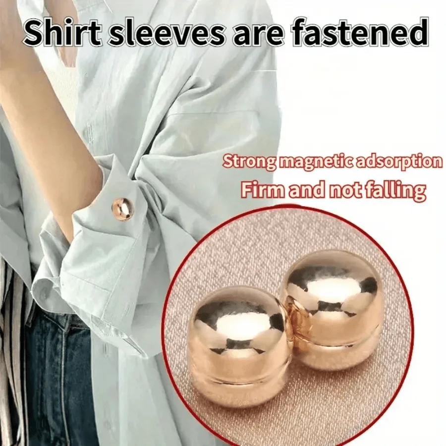 Magnetic snap invisible brooch - Summer collar grip anti-slip magnetic snap, used to secure clothing and enhance the overall look (in mixed colors)