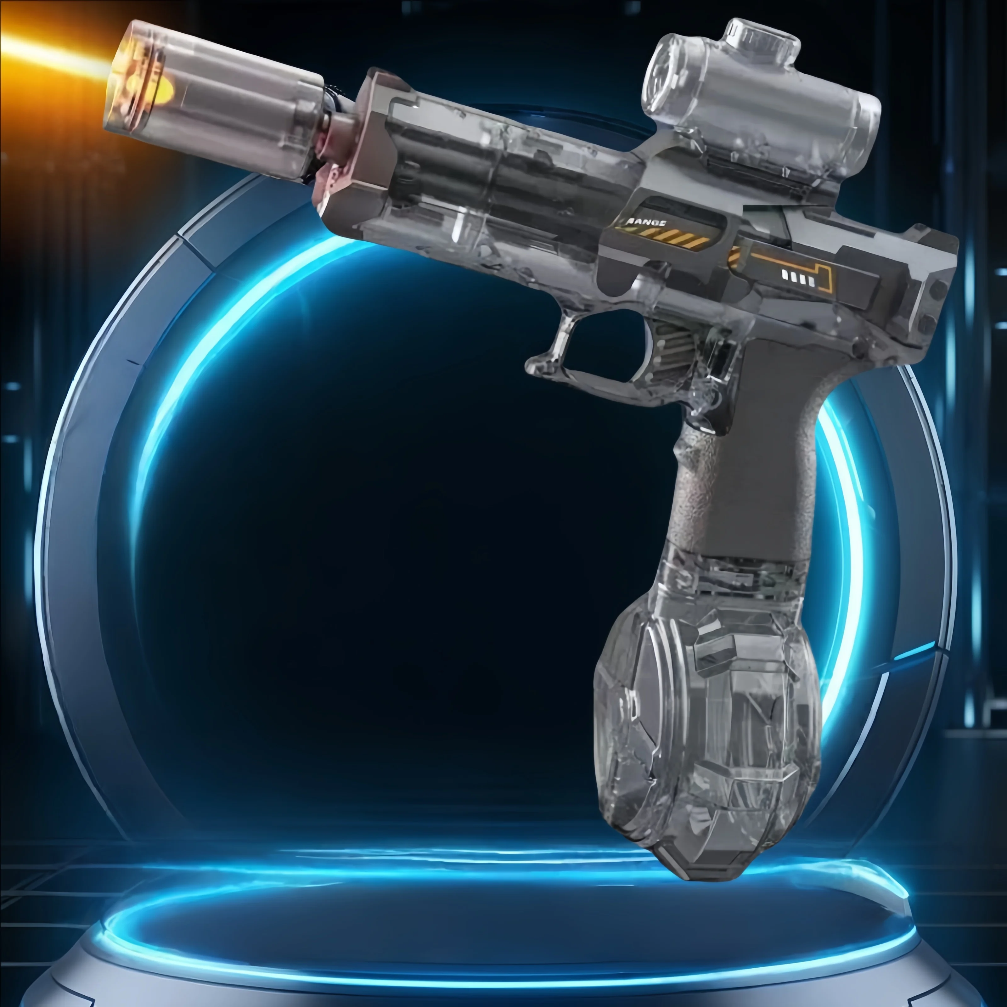 مسدس مياه كهربائي مستمر من فايرلايت مع تأثيرات ضوئية لهب النبض المتكامل - لعبة أطفال ذاتية التحميل