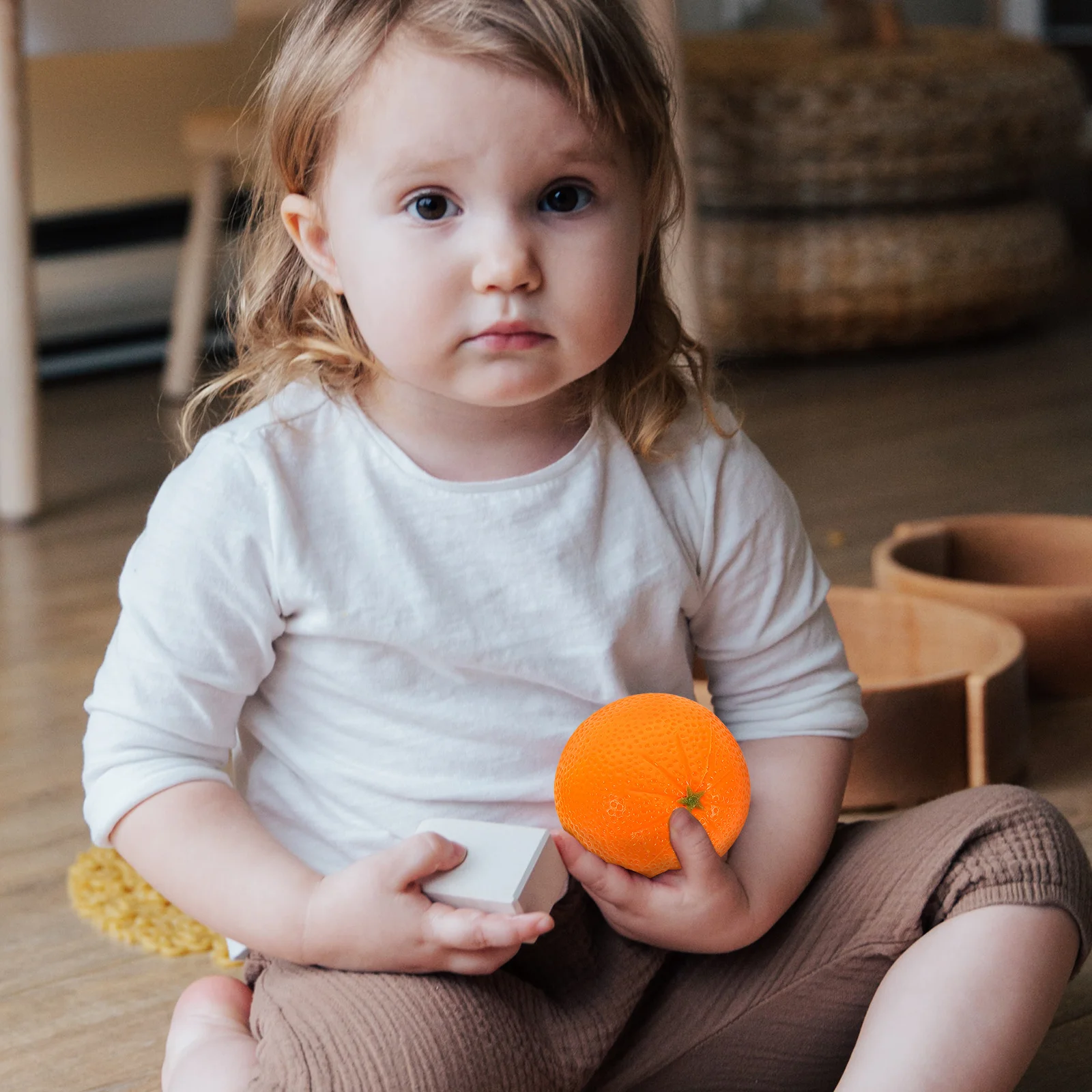 4 قطعة أداة قرع الفاكهة للأطفال خفيفة الوزن الرمال شاكر اللعب الموسيقي يحفز الشعور بالموسيقى والعين اليدوية #3