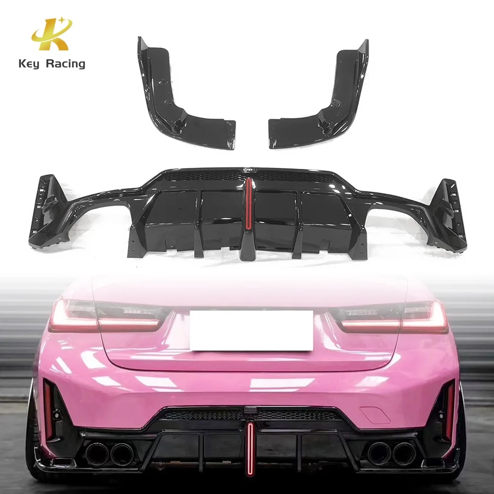 

Для BMW 3 серии G20 G28 LCI задний бампер диффузор губ плавники сплиттер со светодиодной подсветкой