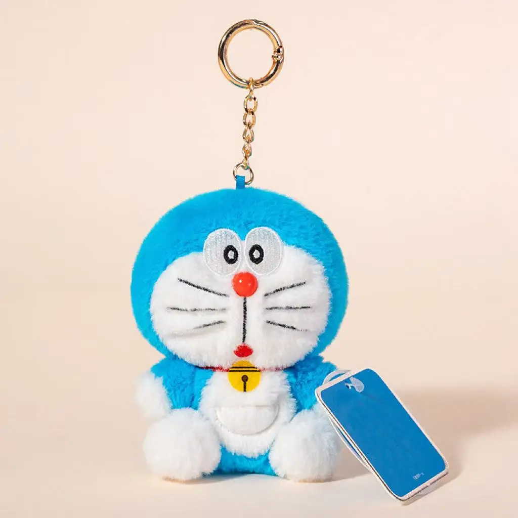 

10cm Latest Doraemon Series Backpack Pendant Keychain Filled Plush Toy Handmade Doll Cartoon Anime Cute Gift Cheap Fun Doll