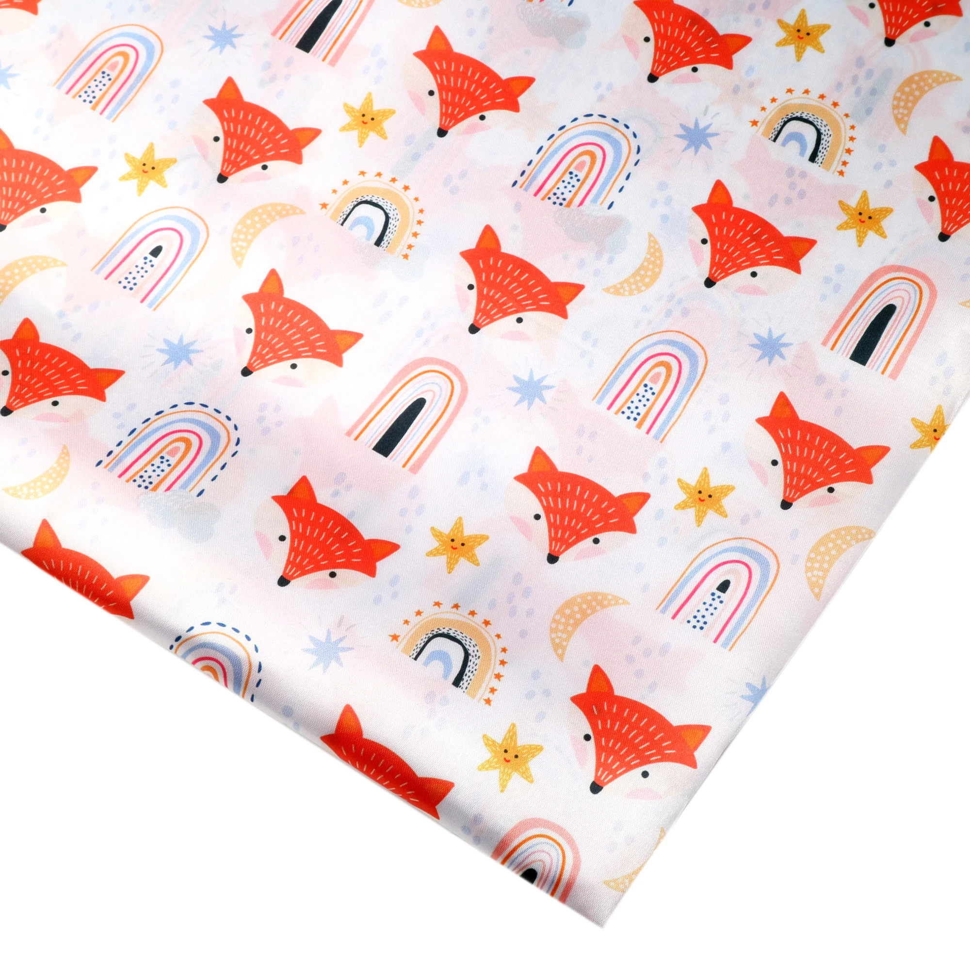 50*145cm Orange Fall Fox Animals Polyester Cotton Fabrics By The Meter Fabrics For Sewing Cloth Dress DIY Crafts Home Textile