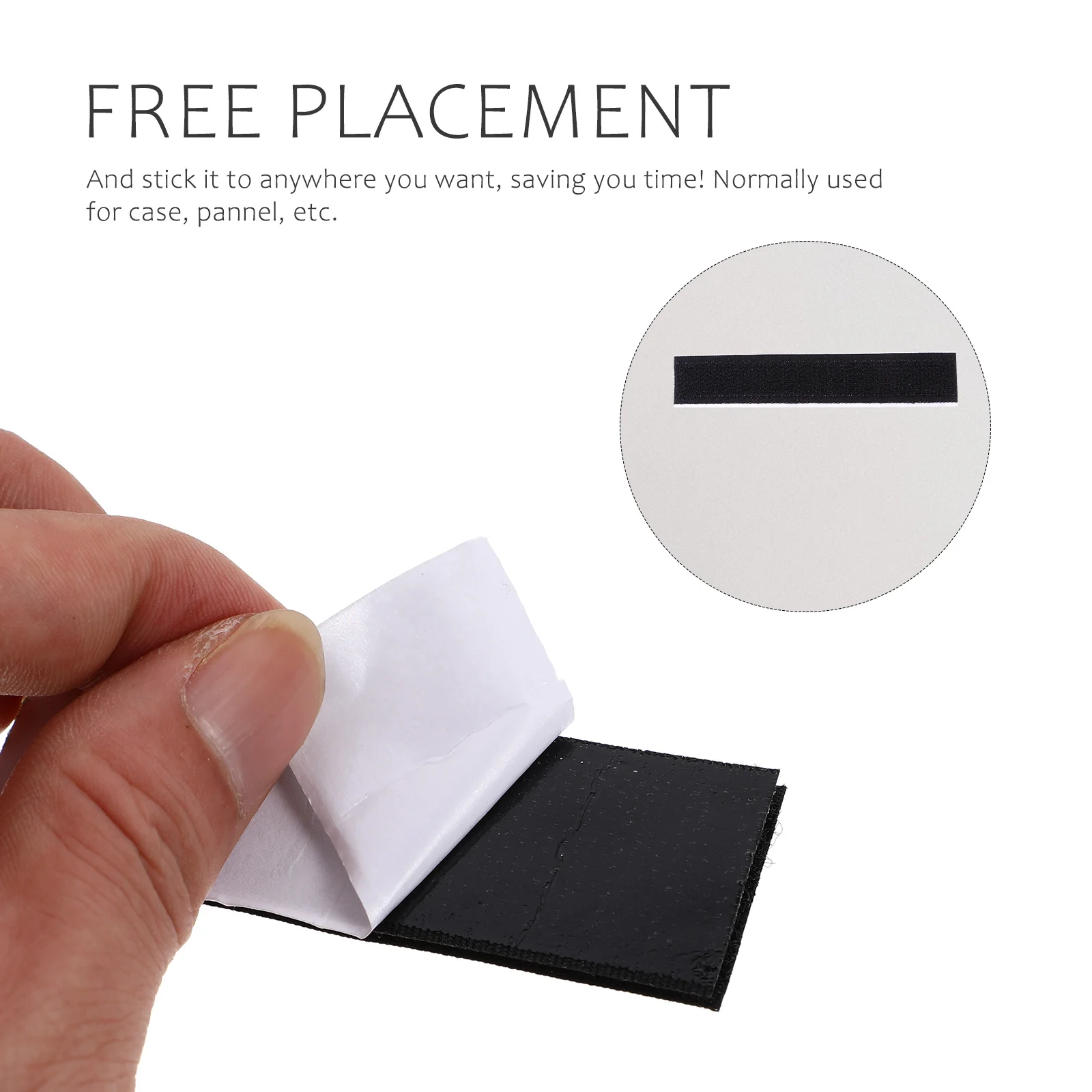 

100Pcs High-Quality Hook and Loop Adhesive Tape Durable Strong Fixing Strip for Storage DIY Hook Loop Belt Adhesive Tape