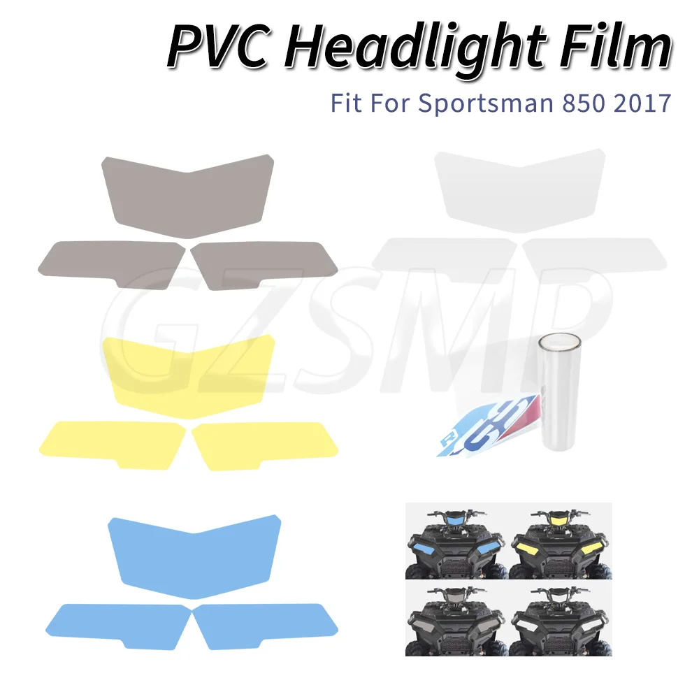 Fit for ACE 900 XC Sportsman 450 570 850 XP 1000 ATV Motorcycle Anti Scratch Headlight Sticker PVC Transparent Film Decals