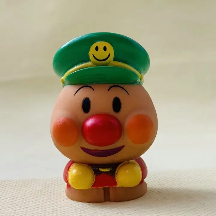 Japanese loose item - Cute Anpanman Train Conductor, cartoon style, children's finger puppet, in-stock display toy
