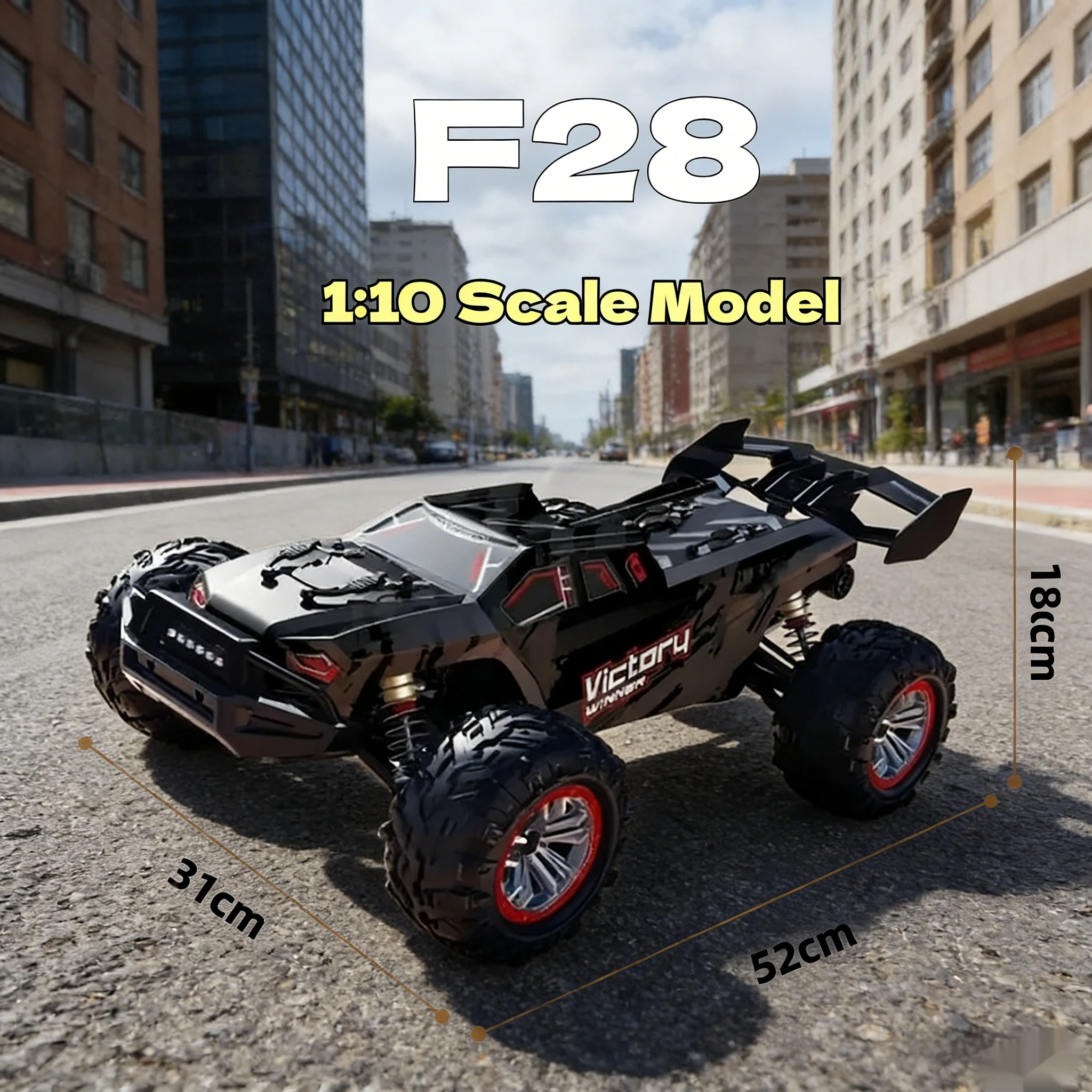 

Радиоуправляемый автомобиль, масштаб 1:10, F28, бесщеточный 4wd, высокоскоростной внедорожник, 2,4 г, электрический гоночный пульт дистанционного управления, водонепроницаемая игрушка Esc