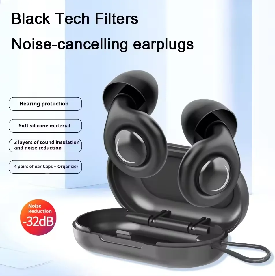 Tappi per le orecchie antirumore per il sonno Tappi per le orecchie riutilizzabili in silicone per la protezione dell'udito Tappi per le orecchie antirussamento per dormire in viaggio
