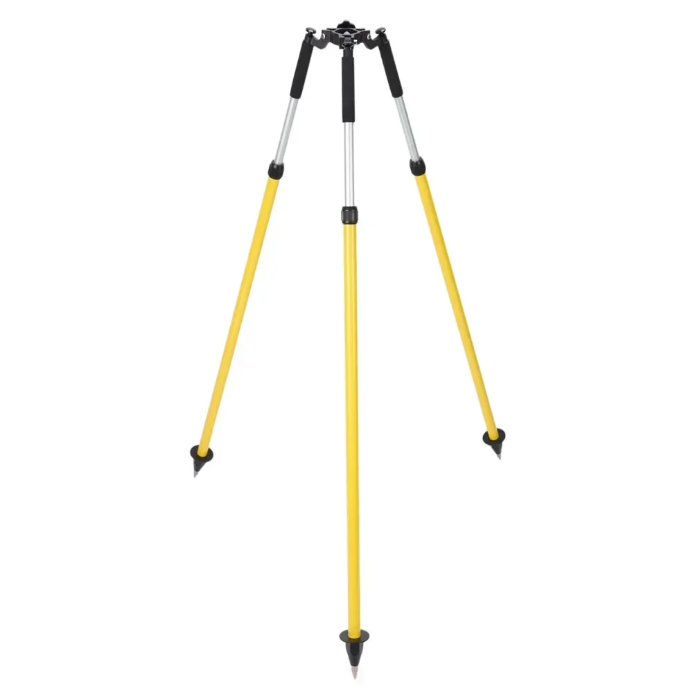 Yellow DZ33A Prism Pole Tripod for Land Surveying Equipment Thumb Release Stable and Durable Design