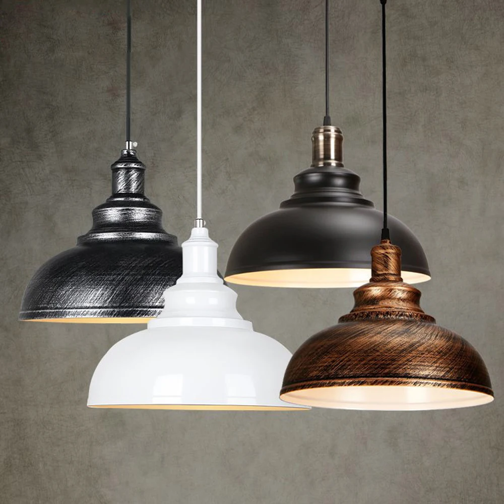 1/2 PCS Retro Industrial Pendant Light Vintage Loft Hanging Lamp Lampshade for Home Living Room Kitchen Bar Lighting Decorative