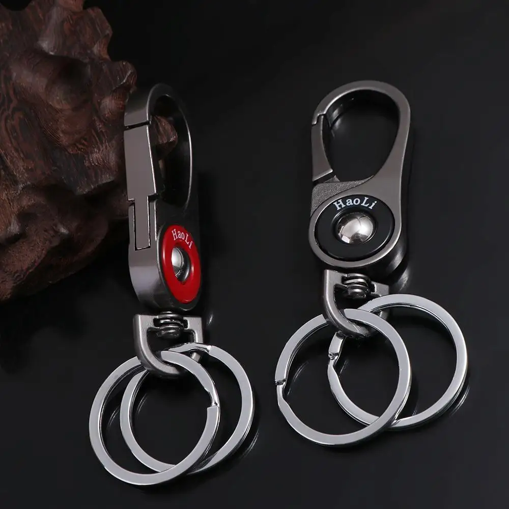 Zinc Alloy Titanium Carabiner Key Clip Business Style Polishing Titanium Car Keychain CNC Processing Electroplating