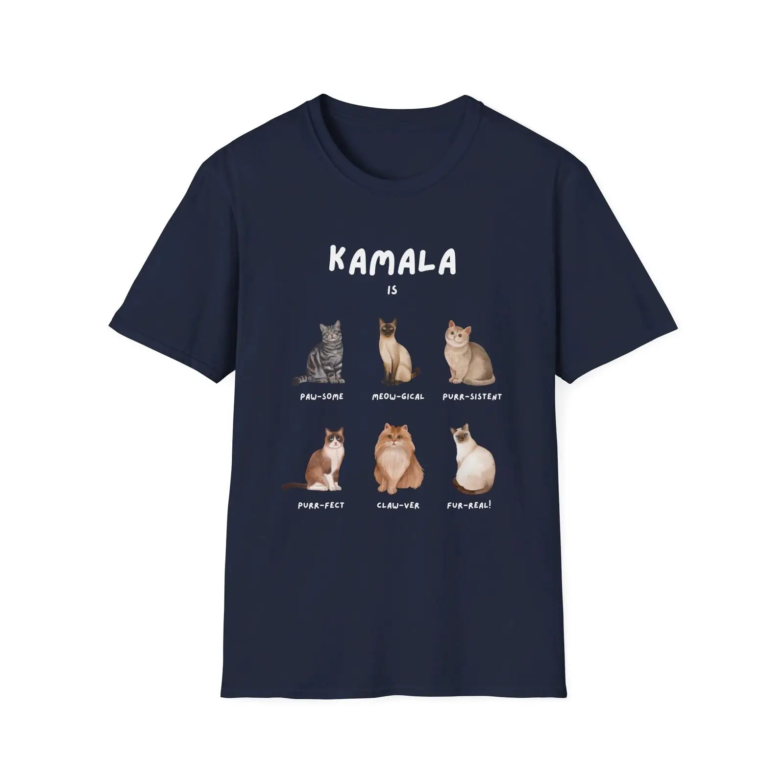 Funny  Kamala T-Shirt for CAT LADIES: Purrfectly Pawsome and Meowgical!