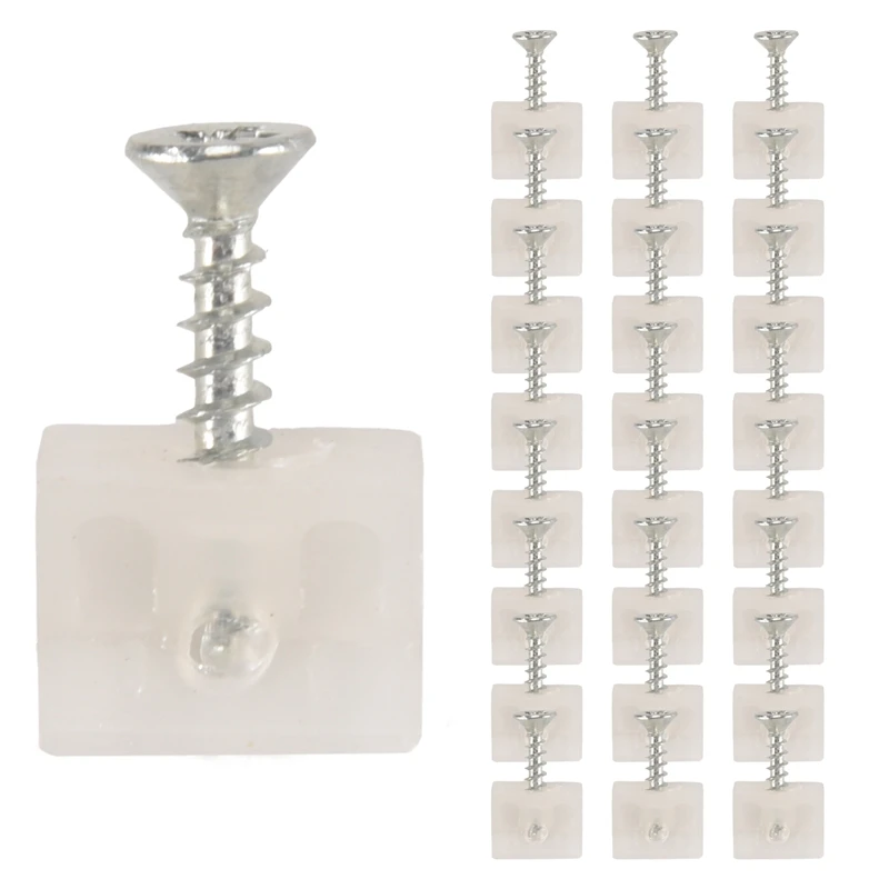 

Опоры для ящиков, белые пластиковые, для предотвращения провисания дна ящика, с винтами, для мебели, 50 шт.