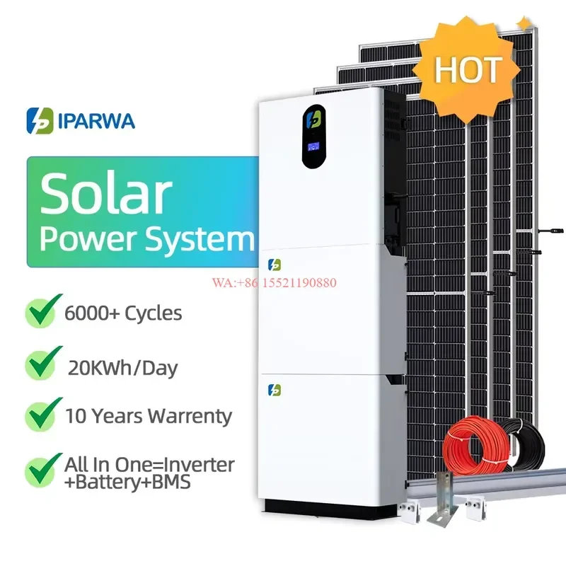 WMWMNU Complete Solar Panel Kit 10KW Off Grid Power System for Home Full Set Energy Solution