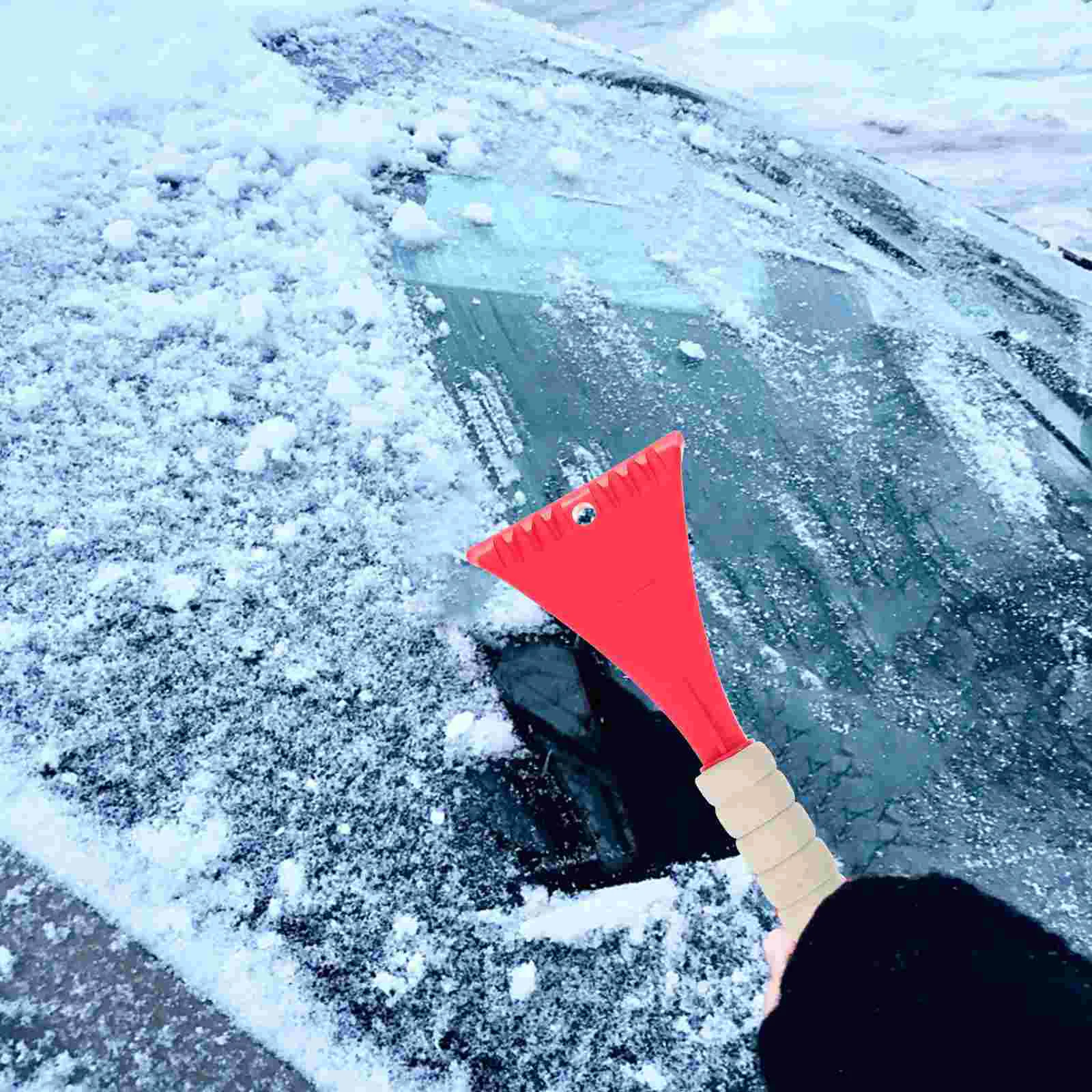 Grattoir à neige en plastique pour voiture, OligHandle noir, Multi pour utilisation d'urgence, Brosse à neige pour urgences, 2 pièces