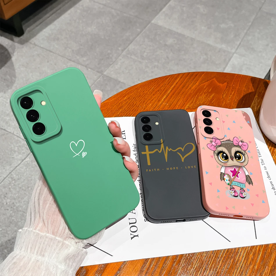 For Samsung Galaxy A36 A56 A26 Case Love Heart Soft Liquid Silicone Back Covers For Samsung A 56 Camera Protection Phone Shell - náhled 3