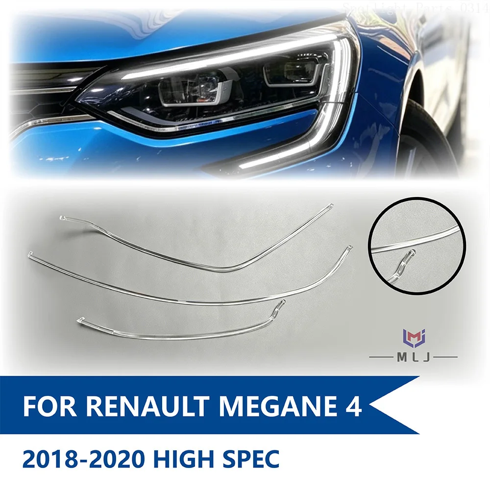 

FOR Renault Megane 4 2018-2020 HIGH SPEC LED Headlight Angel Eyes DRL Tube Light Guide Strip B105443-B B105444-B Car Accessories