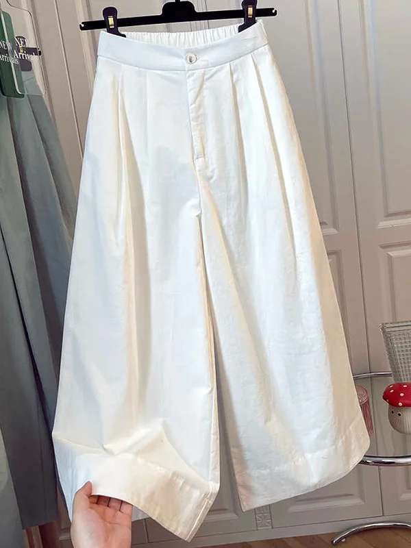 Slim taille haute pantalon à jambes larges été nouveauté mince décontracté ample petite taille chanvre femmes Faion trajet Sle Version coréenne