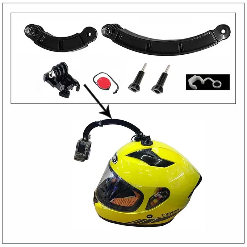 Suporte para capacete de motocicleta, braço de extensão ajustável, conjunto de montagem para insta360 one x5/x4/x3 gopro dji osmo câmera de ação