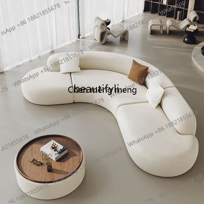 Customer sofa corner curved special-shaped sofa small apartment beauty salon hotel office lobby lounge area reception