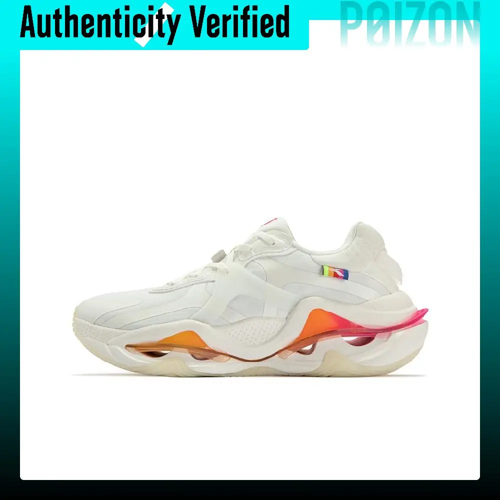 361° Wind Whirlpool Comfortable And Trendy Slip Resistant Abrasion Resistant Low top Running Shoes Men's White Orange 672312201