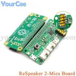 ReSpeaker 2-Mics Expanding Board Voice Stereo Recognition Module Dual Microphone Array for Raspberry Pi0 Pi 4B 3B+/3B