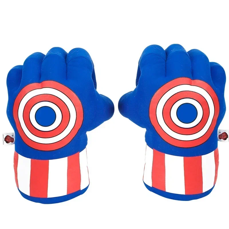 Disney Cosplay The Avengers Figures Hulk Spiderman Boxing Gloves Iron Man Grey Thanos Giant Fist Plush Vent Toys for Children