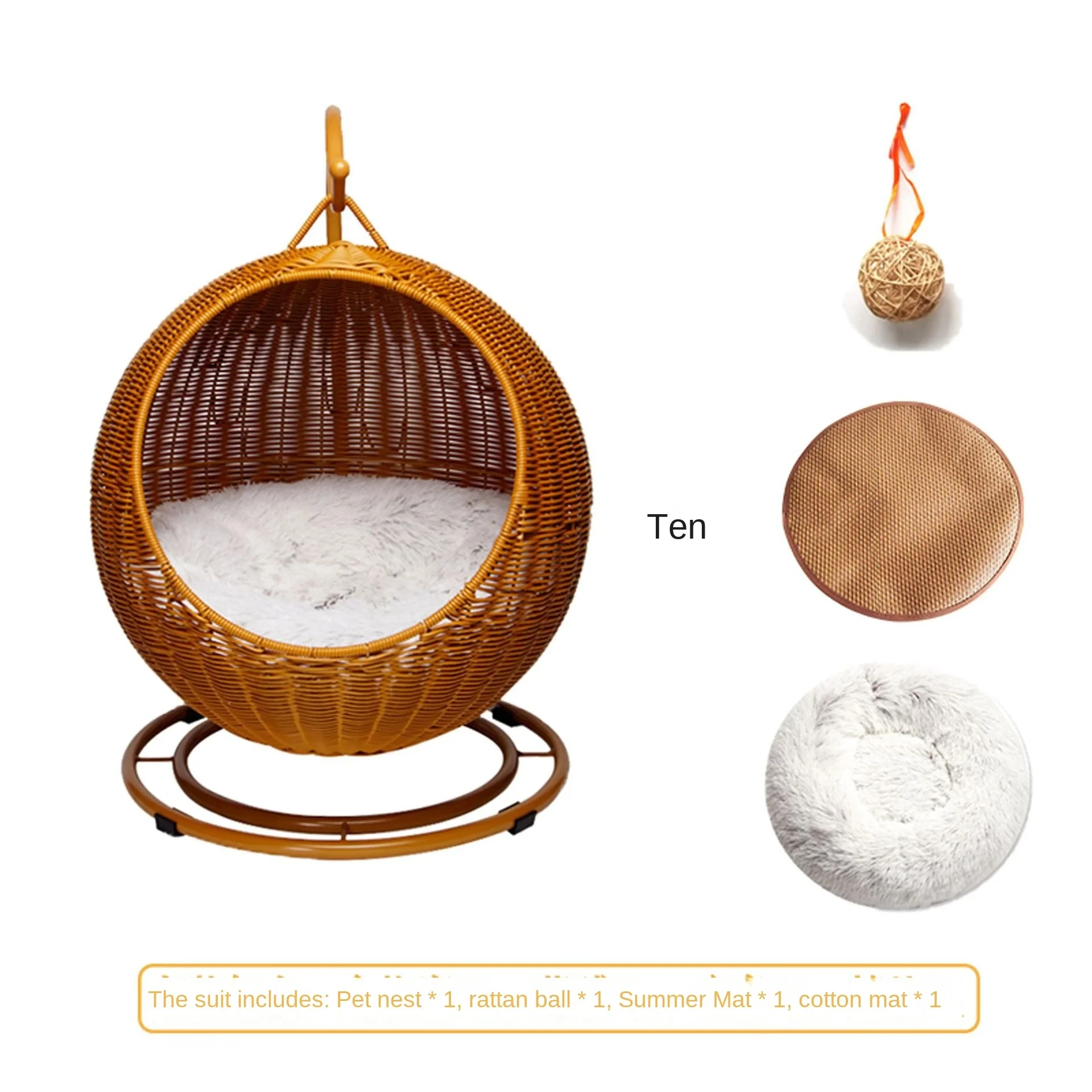 Winter Cat and Dog Kennel Rattan Pet Products Summer Pet Kennel Cool Kennel Hanging Cat Basket Four Seasons Universal Pet Mat