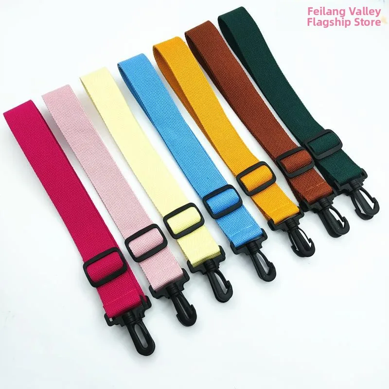 Adjustable Pure Color Fabric Strap Bag Crossbody Belt Extended Length Bag Carrier Black Cloth Strap Replacement Handbag Acces...